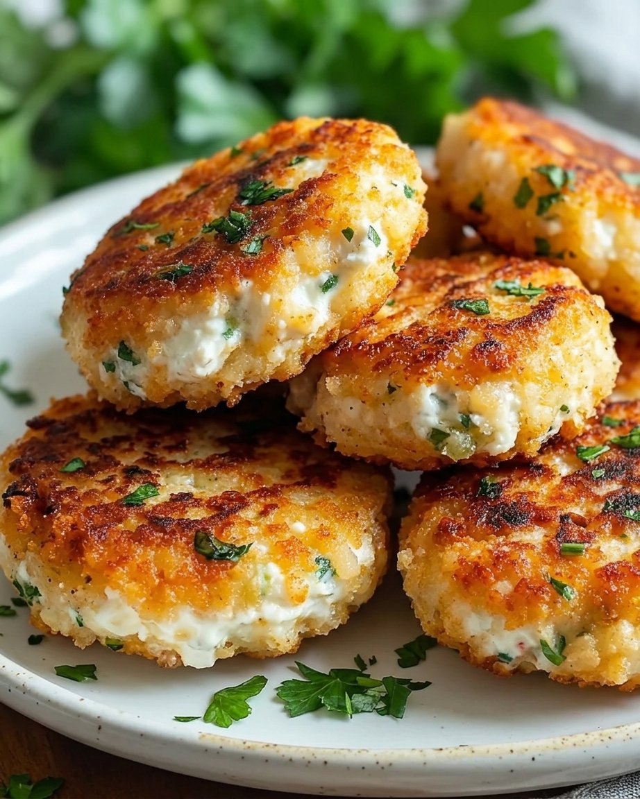 Hüttenkäse-Taler mit frischen Kräutern und goldener Kruste image 2